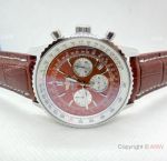 Copy Breitling Navitimer Chronometre Japanese Watch SS Brown Dial